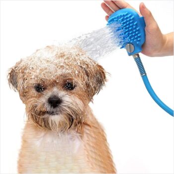 Pet Bathing Tools: Comfortable Shower Sprayer and Scrubber
